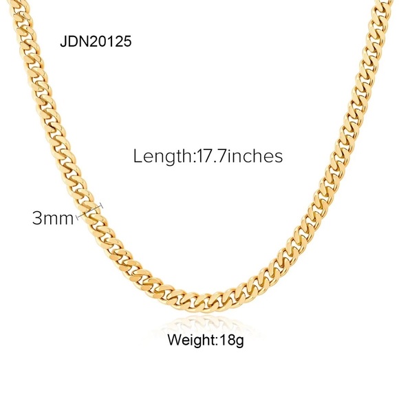 3mm 18K Gold Cuban Link - Picture 4 of 4